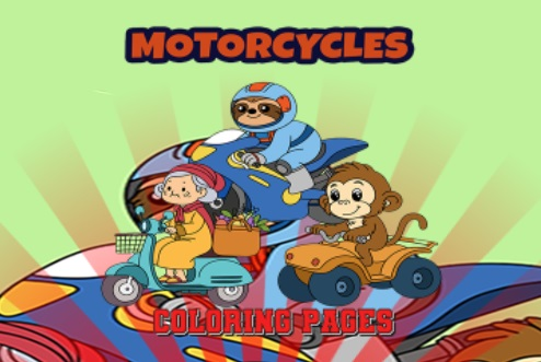 Spel Motorfiets kleurplaten  online