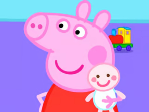Spel Jigsaw Puzzle: Peppa Pig New Baby  online