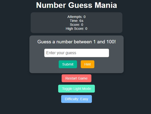 Spel Nummer Guess Mania  online