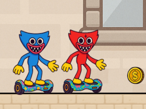 Spel Rode en blauwe hugli wugli  online