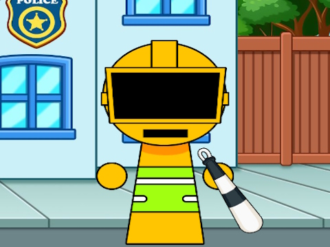 Spel Sprunki -politieman voor kinderen  online