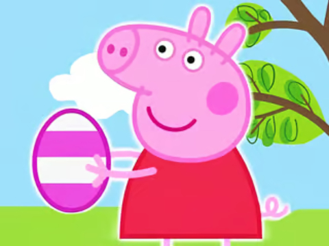 Spel Jigsaw Puzzle: Peppa Pig Easter Eggs  online