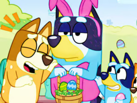 Spel Jigsaw Puzzle: Bluey Easter Mess Up  online