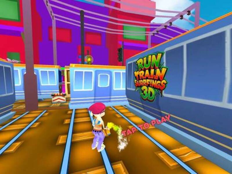 Spel Train Surf Run 3D online