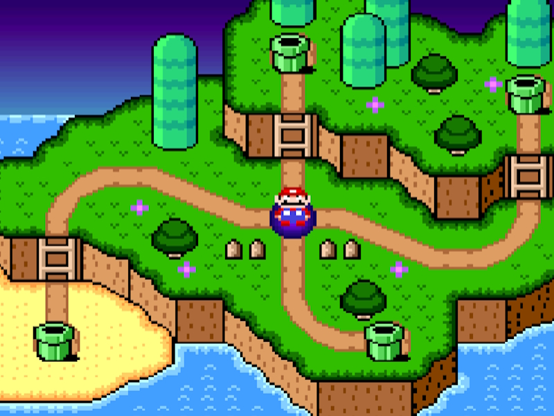 Spel Super Mario World Legend of the Four Keys online