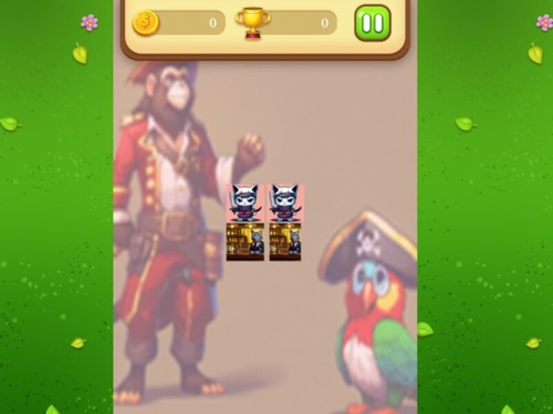 Spel Pirate Cat Memory Match online