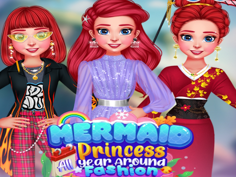 Spel Mermaid prinses het hele jaar rond mode online