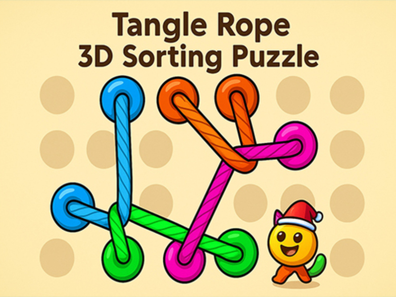 Spel Hazel Tangle touw 3D: sorteerpuzzel online