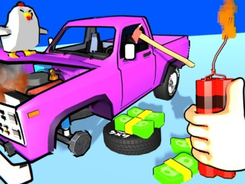Spel Sla de auto in stukken! online