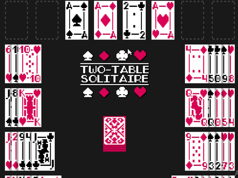 Spel Solitaire met twee tafel online