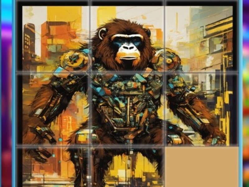 Spel Gorilla glijden puzzels online