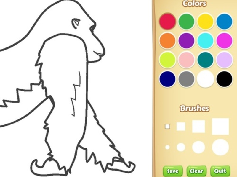 Spel Gorilla kleurboek voor kinderen online