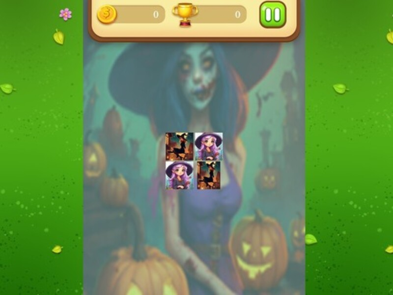 Spel Halloween Witch Memory Match online