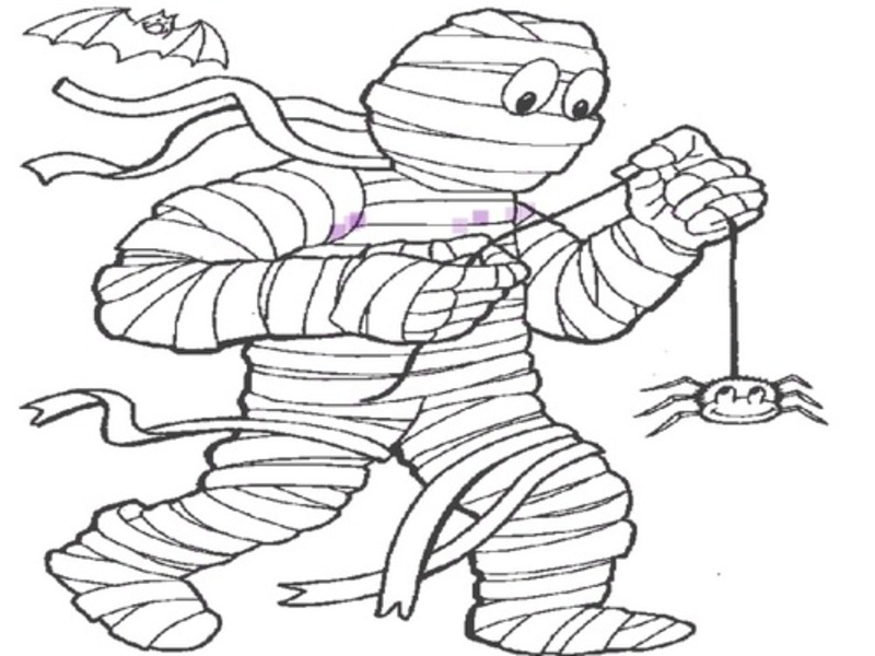 Spel Mummie kleurboek online