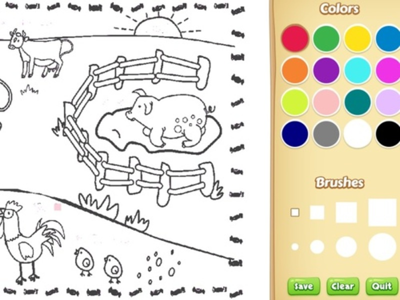 Spel Farming kleurboek voor kinderen online