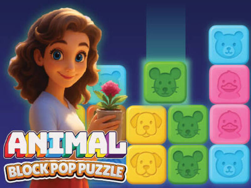Spel Animal Block Pop Puzzle online