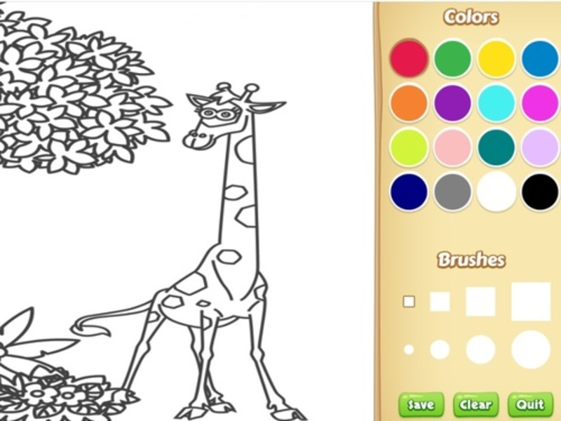 Spel Jungle Animals Colour Book for Kids online