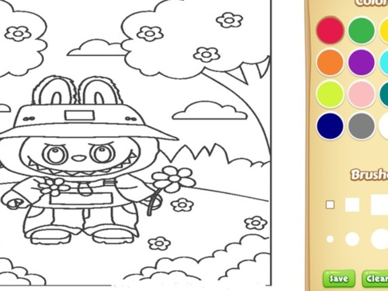Spel Schattig labubu kleurboek voor kinderen online
