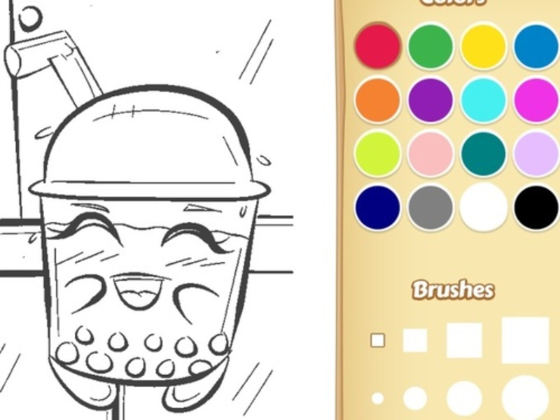 Spel Boba Tea Colour Book for Kids online