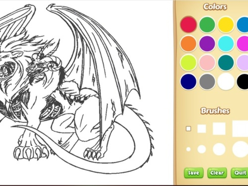 Spel Dragon Chimera kleurboek online