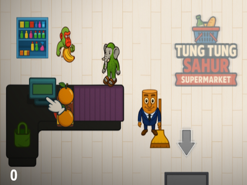 Spel Tung Tung Sahur Supermarkt online