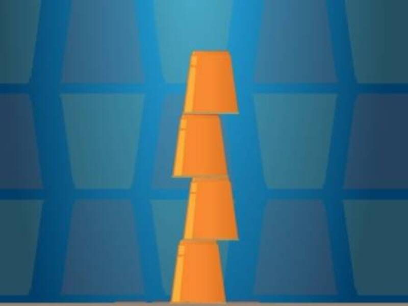 Spel Cups Tower Builder online